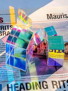 Optisches Glas X-Würfel Prisma - RGB Farbseparation, Farbmischung, Glasfasermaterial, Bildungsgeschenk, optisches Experiment Kristallglas Sonnenfänger Licht Würfel - Geschenk für Feiertage