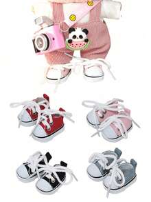 1Pair Or 2Pairs Kawaii Doll Shoes For 5.9-6.9In Doll Cute Sneakers Outfit Decorative Accessories Compatible With Labubu - Multicolor - View 6