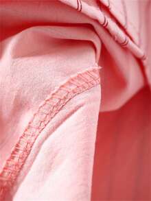 Young Boy Delicate Embroidery + Fresh Striped! Casual Spring & Autumn Polo Shirt, Suitable For Daily Outings And School, Simple Yet Chic - Pink - View 7