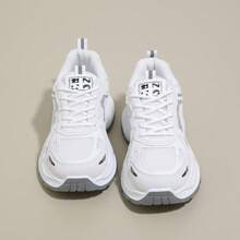 Women's Platform Casual Sneakers, Ins Style, Slim, Non-Slip, Lightweight, Breathable Mesh, Suitable For Spring & Autumn, Running & Walking