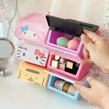 Sanrio 3pcs/Sanrio Hello Kitty Y2K Desktop Clamshell Storage Box Kuromi My Melody Cinnamoroll Pochacco Jewelry Box Trash Storage Box Gifts