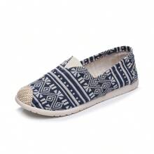 Canvas Flat Bottomed Fisherman Shoes Mesh Fabric Breathable Comfortable Fashionable Printed Upper Casual Board Shoes