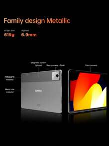 Lenovo Zhaoyang K12 Tablet 12.7 Inches,2944x1840, LTPS, MTK Android 14,8GB+256GB,10200mAh,802.11ax,WiFi 6,BT5.3,13MP+8MP Dual Camera,No Adapter