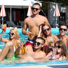 NEBURORA 6 Pack Black Bulk Retro Black Shades Party Adult Men Women Summer Beach Party Accessories