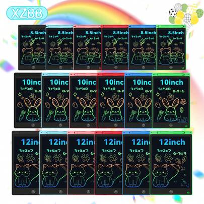 XZBB 2/1pcs 12/10/8.5 英寸 LCD 手写板，儿童涂鸦板适合 3 岁以上儿童用于家庭教育绘画，汽车/飞机/露营旅行必备玩具，适合 3-8 岁儿童的圣诞节/万圣节/返校/生日礼物