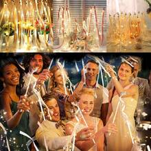 30* LED Fairy Magic Wand, Bell & Ribbon Streamlined Lighting, Wedding Celebration Props Birthday & Party Decoration Shows, Events, Christmas, Photo Decorations, Valentine's Day Atmosphere Decorations - Multicolor - View 3