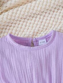 2pcs Set Simple Casual Solid & Floral Patchwork Bowknot Contrast Mini Cap Sleeve Long Dress With Headband, Suitable For Outdoor And Daily Wear In Spring Autumn