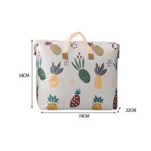 1pc Clothes Storage Travel Bag, Garment Blanket Organizer, Luggage Bag - Newly Upgraded Thicker Anti-Scratch & Anti-Puncture, Wider Reinforced Handle, Foldable Storage, Suitable For Home, Office, Travel, School, Etc. - Random Print Pattern - Print Pattern Placement Is Random