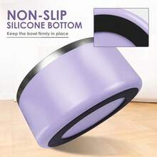 New-15  Dog Bowl For Food And Water, 40 Oz Stainls Steel Pet Feeding Bowl,  Non-Skid Insulated Heavy Duty  Rubber Bottom For Medium Lar Dogs (40 Ounc/5 C, Light Purple) - 淺紫色 40 盎司 - 查看 4