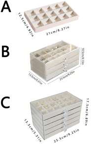 1pc Jewelry Box, Hairpin, Brooch, Jewelry Box, Dustproof Visible Jewelry Tray, Valentine's Day Cosmetic Storage Box, Jewelry Box, Five-Layer Desktop Drawer Jewelry Storage Box, Dressing Table Earrings, Women's Jewelry Display Storage Box With Drawer, Easy-To-Use Earring Storage, Suitable For Jewelry Lovers For Women Storage Organizer Travel Essentials Back To School Dormitory Storage