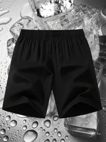 Short de sport léger et respirant pour hommes, séchage rapide, avec taille élastique et cordon de serrage. Convient pour le fitness, la course et les activités de plein air. Short de sport d'été pour hommes, ample et décontracté, en soie de glace à séchage rapide
