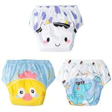 5pcs Children's Training Pants, Breathable Leak-Proof Baby Learning Pants, Washable Diapers, Infant Potty Training Pants, Newborn Training Pants, Reusable Baby Cloth Diapers, Suitable For Boys And Girls - Multicolor - View 34