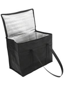 Insulated Bags And Cooler Bag For Food Delivery, Collapsible Cooler, Reusable Shopping Bags For Groceries With Zipper, Foldable, Heavy-Duty, Stands Upright