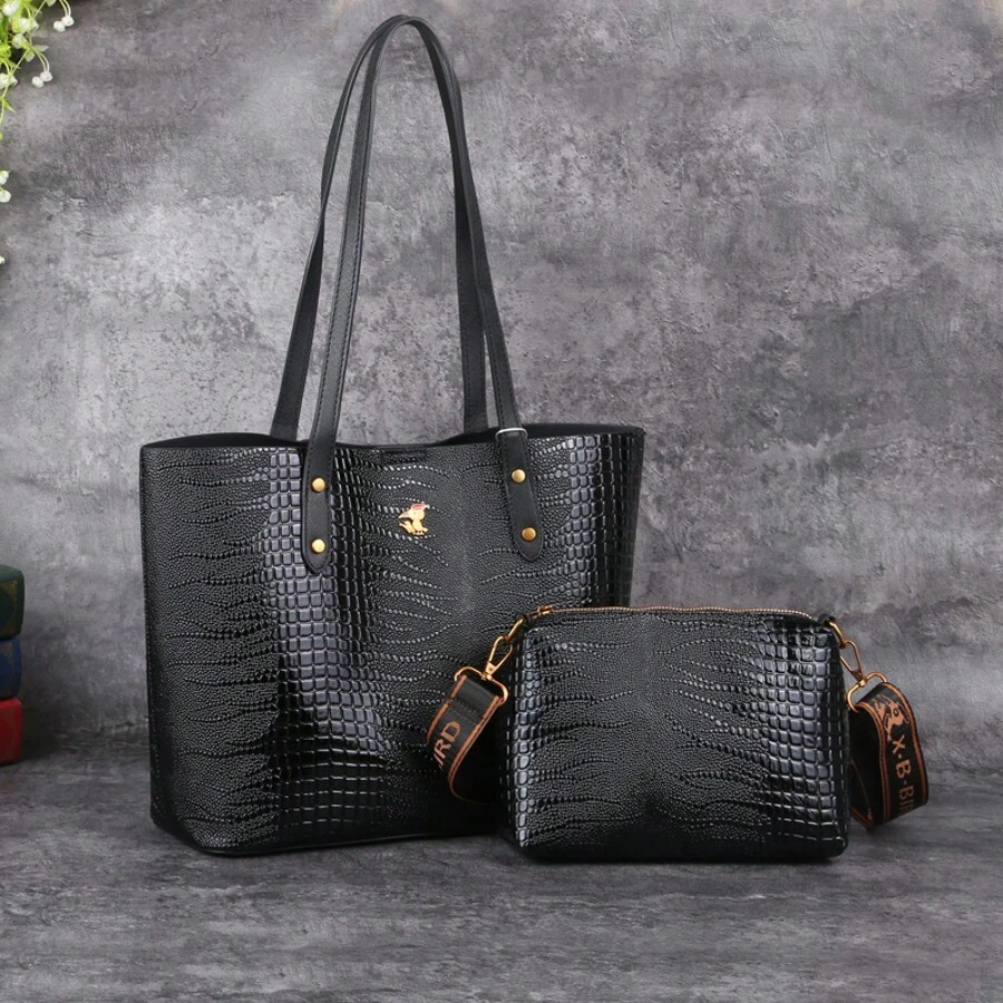 1 pezzo Borsa a tracolla tote da donna con stampa coccodrillo