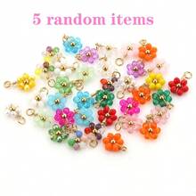 Sommerlicher, charmanter, bohemian-artiger, niedlicher Blumenanhänger, DIY handgemachtes Schmuckzubehör für Armband, Halskette, Ohrringe, geeignet zum Schmuckbasteln für den Sommerurlaub, Dekoranhänger für den täglichen Gebrauch, perfektes Geschenk