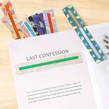 8PCS Assorted Colors Reading Rulers, Suitable For Dyslexia And Beginners, With Tracking Line Guided Reading Strips, PET Material, Fun And Educational Design, Essential Reading Accessory For Independent Practice - A - View 3