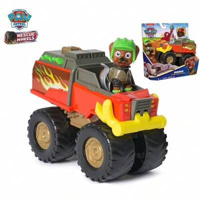 Spin Master Rescue Fleet Series - Tracker Transformable Monster Truck Black-Red Jungle Explorer Truck With Hidden Claw Claw Mechanism, Sturdy Construction For Imaginative Play (PVC Material, 3+ Years, Non-Slip Traction, Play Set)​