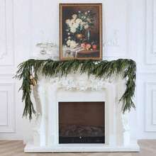 1pc - 6ft - Artificial Norfolk Pine Garland, Winter Pine Vine, Green Artificial Foliage Vine, Suitable For Tabletop, Fireplace, Wall, Indoor Stairs, Perfect For DIY Christmas Wreath, Christmas, Valentine's Day, Scene Setup, Indoor Decor, Suitable For Graduation Gift, Bachelorette Party Gift, Bridesmaid Gift, Father's Day Gift - Multicolor - View 8