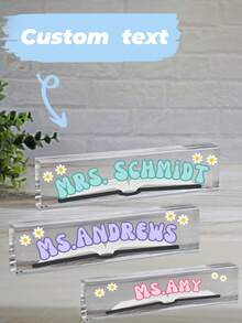 定制教师礼物、教师桌牌、教师标识、女性教师礼物、教师答谢礼物、定制教师礼物、教师装饰、学校用品、返校 - 彩色 - 查看 6