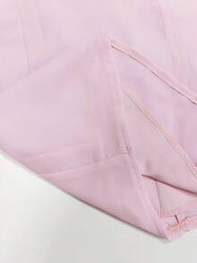 Solid Color Backless Halter Spaghetti Strap Bodycon Clubwear Dress, Sexy Summer - Baby Pink - View 9