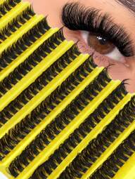 200 st. D-Curl DIY-ögonfranskluster, 80D klusterögonfransar, 0,07 mm D-Curl 8-16 mm blandade naturliga ögonfransförlängningar, supertjocka och förlängande klusterögonfransar, lockiga enkla ögonfransar, tunna och förlängande ögonfransar, förlängande och serietidningsliknande ögonfransar, lämplig för nybörjare hemma. 200 st. extra tjocka lösögonfransar, 200 st. stor kapacitet franskluster, ögonfranskluster, individuella ögonfransar, fransar, lösögonfransar.