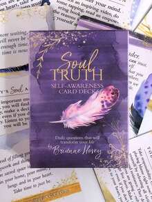 灵魂真相神谕卡、精神意识塔罗牌、塔罗牌、神谕卡、大富翁、天使卡、棋盘游戏、精神礼物、有意义的塔罗牌、粉色塔罗牌、塔罗牌、神谕卡、纸牌游戏、天使卡、冥想、派对游戏卡