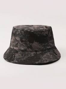 1 件男女通用深色调扎染迷彩图案渔夫帽，可双面佩戴防晒钓鱼帽，适合春季、夏季、秋季、户外、运动、探险、露营 - 彩色 - 查看 2