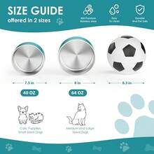 New-15  Dog Bowl For Food And Water, 40 Oz Stainls Steel Pet Feeding Bowl,  Non-Skid Double Wall Insulated Heavy Duty  Rubber Bottom For Medium Lar Dogs (40 Ounc/5 C, Lakeblue) - Hồ Blue 40 Ounce - Xem 3