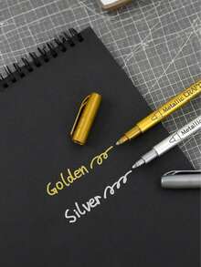 1/4/6/8 件金色和银色永久性记号笔 - 防水，适用于 DIY 工艺品、树脂艺术和办公用品，非常适合剪贴簿、婚礼签名、生日和活动装饰 - 艺术绘画材料，非常适合复活节和圣诞节装饰