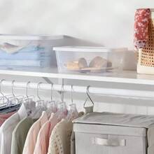 6qt Clear Storage Box White - Transparent - View 2