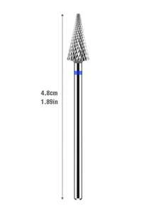 1PC Professional Cone Shape Nail Drill Bit Carbide 3/32" Milling Cutter For Manicure Rotary Burr Electric Drill Accessories Tool - Blue - View 2
