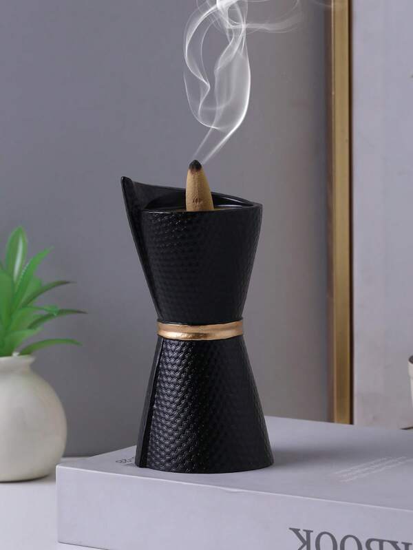 1 pieza Quemador de incienso de diseño geométrico 3D minimalista de resina, adecuado para decoración del hogar, decoración festiva, decoración de oficina, fragancias, regalos, regalos de festivales, regalos de graduación, soporte de incienso, fragancia para el hogar, decoración del hogar