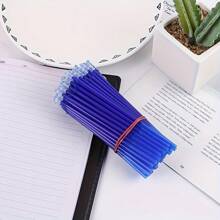 100pcs/Pack 0.5mm Neutral Pen Refill, Blue/Black/Red Ink, High Capacity, Smooth Writing, Suitable For School, Writing, Learning, Classroom, Office, Work, Drawing, Sketching, Back To School, Business, Travel, Gifts