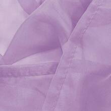 2 Panels Solid Color Lilac Purple Sheer Curtains Elegant Rod Pocket Window Voile Panels Drapes For Bedroom Living Room (52X54 Inches) - 紫丁香色 - 查看 7