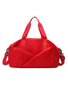 1pc Personalized Women Oxford Cloth Multifunctional Travel Bag, Wet And Dry Separation Gym Bag, Portable Yoga Bag, Trolley Sleeve, Fashionable Shoulder Bag, Embroidery Custom Letter, Foldable Carry-On Luggage, Large Capacity With Separate Shoe Compartment, Suitable For Business Trip, Vacation