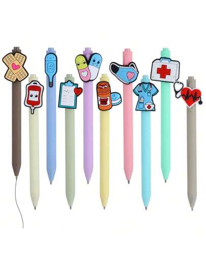 10 Stücke Krankenschwester Stifte | Lustiger bester süßer Krankenschwestern Stiftesatz Zubehör für die Arbeit, Krankenpflegestudent, medizinische Assistenz, Geschenke die man braucht, Essenzielles, Krankenschwesternwoche Großpackung, Anerkennungsgeschenk, Schulmaterial, Schulanfang