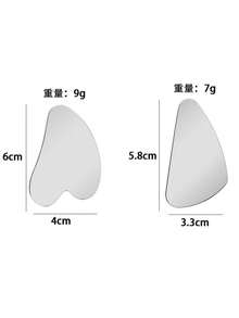 1 件不锈钢心形刮痧板，用于刮除皱纹、下颌线、颈部按摩的面部美容工具