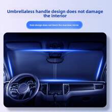 1 pezzo Parasole anteriore per parabrezza auto in colore titanio, 2 opzioni di dimensione, in materiale argento titanio con protezione UV, parasole auto pieghevole, blocca i raggi UV e mantiene fresco l'interno dell'auto, adatto alla maggior parte dei veicoli, versione pieghevole con borsa per il trasporto, dimensioni circa 57*31,5 pollici, parasole, vela parasole, blocca sole, accessori auto