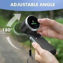3-In-1 Handheld Turbo Cooling Fan - 5-Speed Wind Battery Powered, Up To 12 Working Hours, Portable Type-C For Outdoor Activities, Travel & Gifts - 綠色 - 查看 4