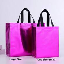 2pcs Size Small Reusable Gift Bags In Colorful Colors, Sparkling, Bridesmaids, Non-Woven Bags, Waterproof Laser Shopping Bags, Party, Good Stuff Bags, With Handles, Cheapest Items Available, Shopping Bags, Party Bags, Party Gift Bags, Tote Bags With Laser Film Aluminum Foil Shopping Clothing Advertising Tote Bags