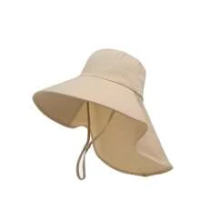 Ein Schal zum Schutz von Nacken und Sonne, ein Fischerhut für Frauen mit großer Krempe im Sommer, UV-Schutz und Gesichtsbedeckung, Outdoor Strand Sonnenschutz