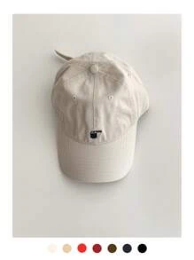 1 pieza Gorra estilo snapback minimalista suave con corona, sombrero de sol casual unisex para exterior, rostro pequeño, primavera/verano