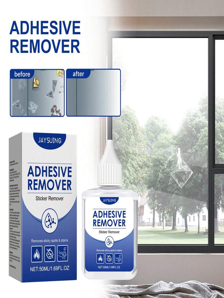 JAYSUING 1pc/50ML Glue Remover Multipurpose Adhesive Cleaner, Strong Stain Removal Agent For Car Use