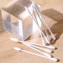 50/100pcs Individually Packaged Portable Ear Cleaning Double-Head Makeup Remover Sticks, One-Time Use