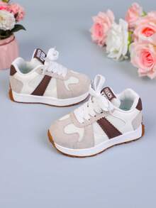 1 双儿童柔软透气休闲帆布运动鞋，百搭男孩女孩运动鞋