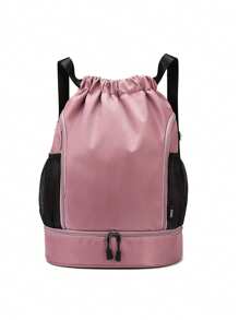 1pc Customized Embroidered Fitness Backpack, Unisex Oxford Cloth Bucket Bag, Large Capacity For Sports Items Storage, Multi-Functional Yoga Gym Bag For Basketball, Football, Portable Fitness Bag, Great Gift For Family, Friends, Valentine's Day, Christmas, Father's Day, Mother's Day, Personalized Birthday Present