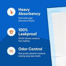 Chucks Pads Disposable [100-Pack] Adult Incontinence Underpads 36"X 36" Extra Large Absorbent Fluff Protective Bed Pads, Toddler Mattress Pads - Pee Pads For Kids & Adults - Dog & Puppy Training Pads - Multicolor - View 9