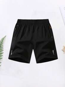 4pcs/Set Men's Reflective Stripe Drawstring Waist Shorts, Disposable Package With Various Colors, Suitable For Running, Hiking, Fitness, Outdoor Sports