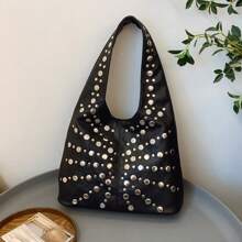 Casual Versatile High-End Chic Middle-Aged Mother Handbag, Lightweight Luxury Simple Tote Shoulder Bag With Large Capacity