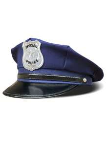 2pcs Adult Police Hat (Blue + Black) Flat Top Hat, Fun Prop For Role Play, Police Hat For Halloween, Uniform Accessory, Cosplay, Suitable For Holiday Party, Can Be Paired With Sexy Uniforms And Sexy Outfits